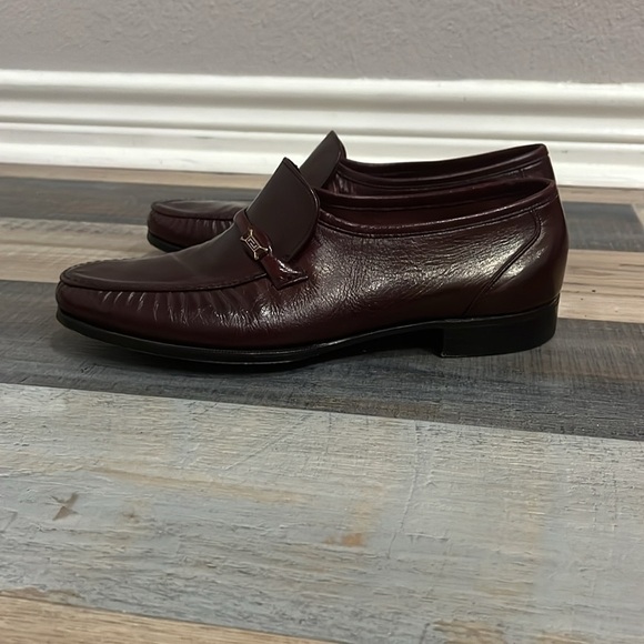 Mens 8 1/2D The Royal Imperial Florsheim Loafer Dress Shoes Burgundy Leather Moc main image 4